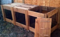 1150 Litre Blackdown Range Triple Leaf Mould Wooden Composter With Lids