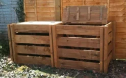 1200 Litre Blackdown Range Double Slotted Wooden Composter With Lids