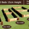 15cm High Double Raised Beds - Blackdown Range - 50cm Wide