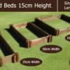 15cm High Single Raised Beds - Blackdown Range - 100cm Wide