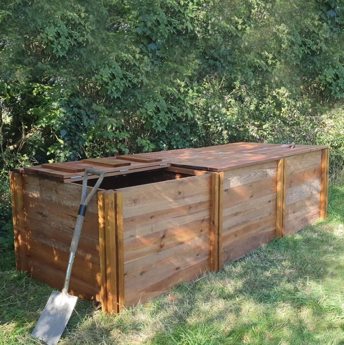 1900 Litre Blackdown Range Triple Standard Wooden Composter With Lids