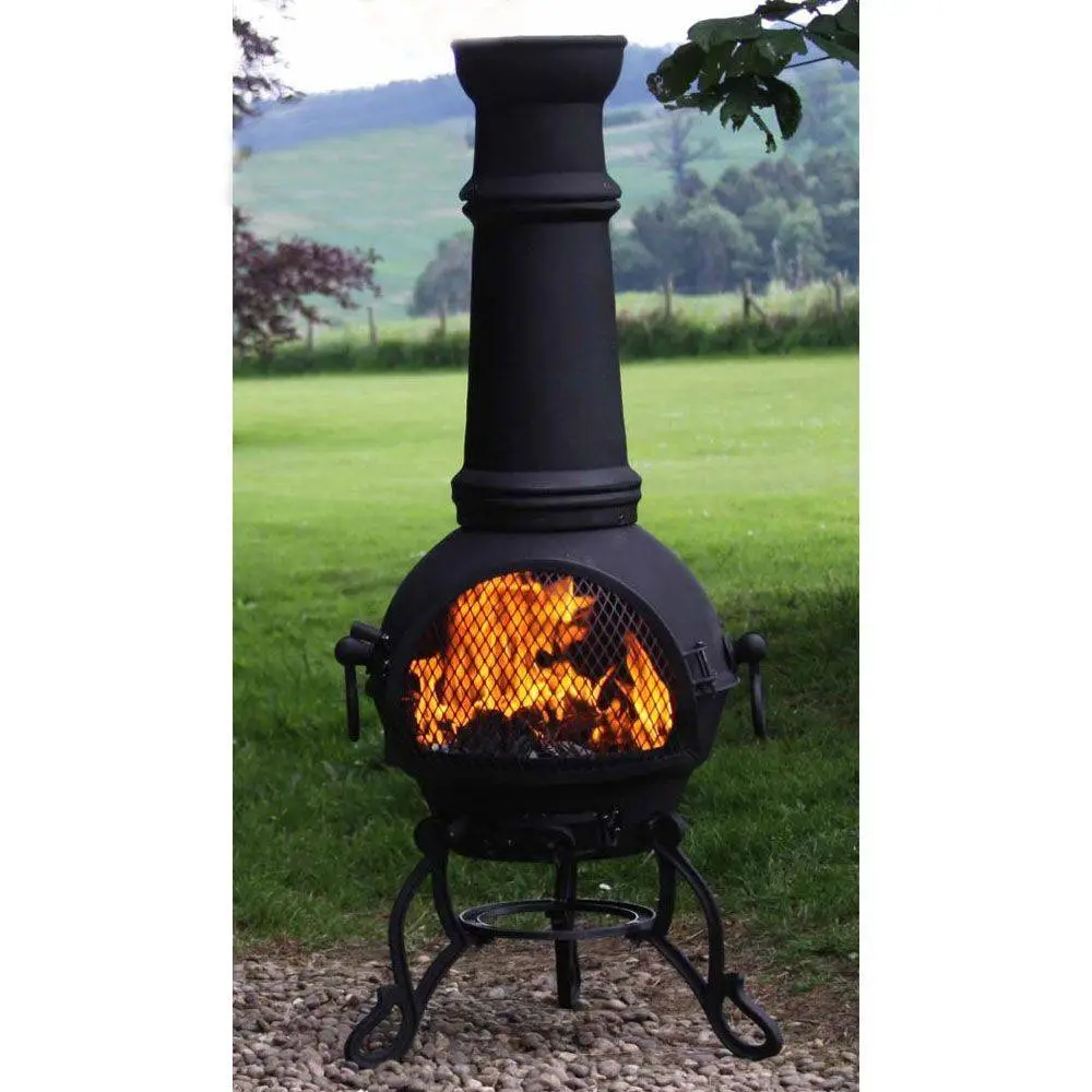 Toledo XL Cast Iron Black Chimenea 3 Toledo XL Cast Iron Black Chimenea - Image 3