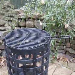 Aragon Cast Iron Fire Basket With Grill 6 Aragon Cast Iron Fire Basket With Grill -Garden Hearth 1 11 jpg