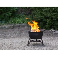 Elidir Cast Iron Fire Bowl + BBQ Grill -Garden Hearth 1 1 jpg