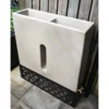 280L Slimline Water Butt Planter - Antique Stone