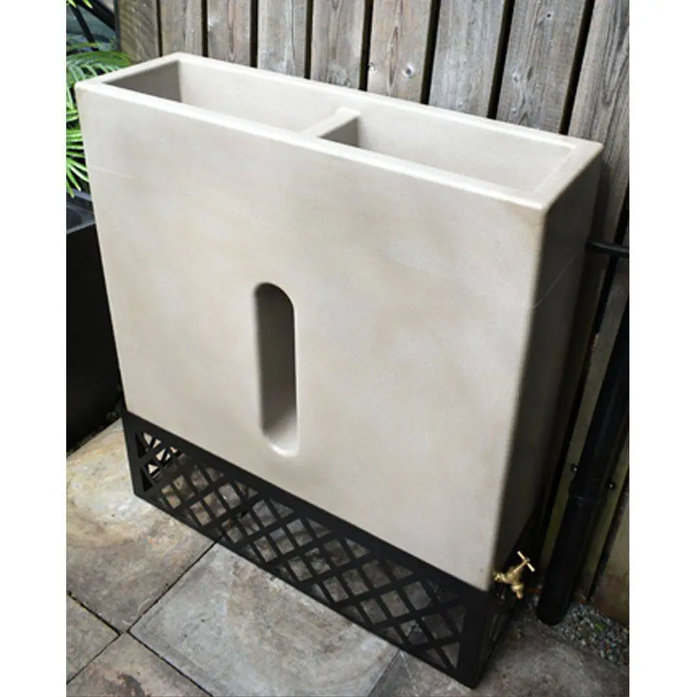 280L Slimline Water Butt Planter - Antique Stone 1 280L Slimline Water Butt Planter - Antique Stone