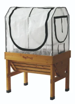 VegTrug Small Greenhouse Frame & Multi Cover Set -Garden Hearth 1m cover front back and side closed with vegtrug jpg