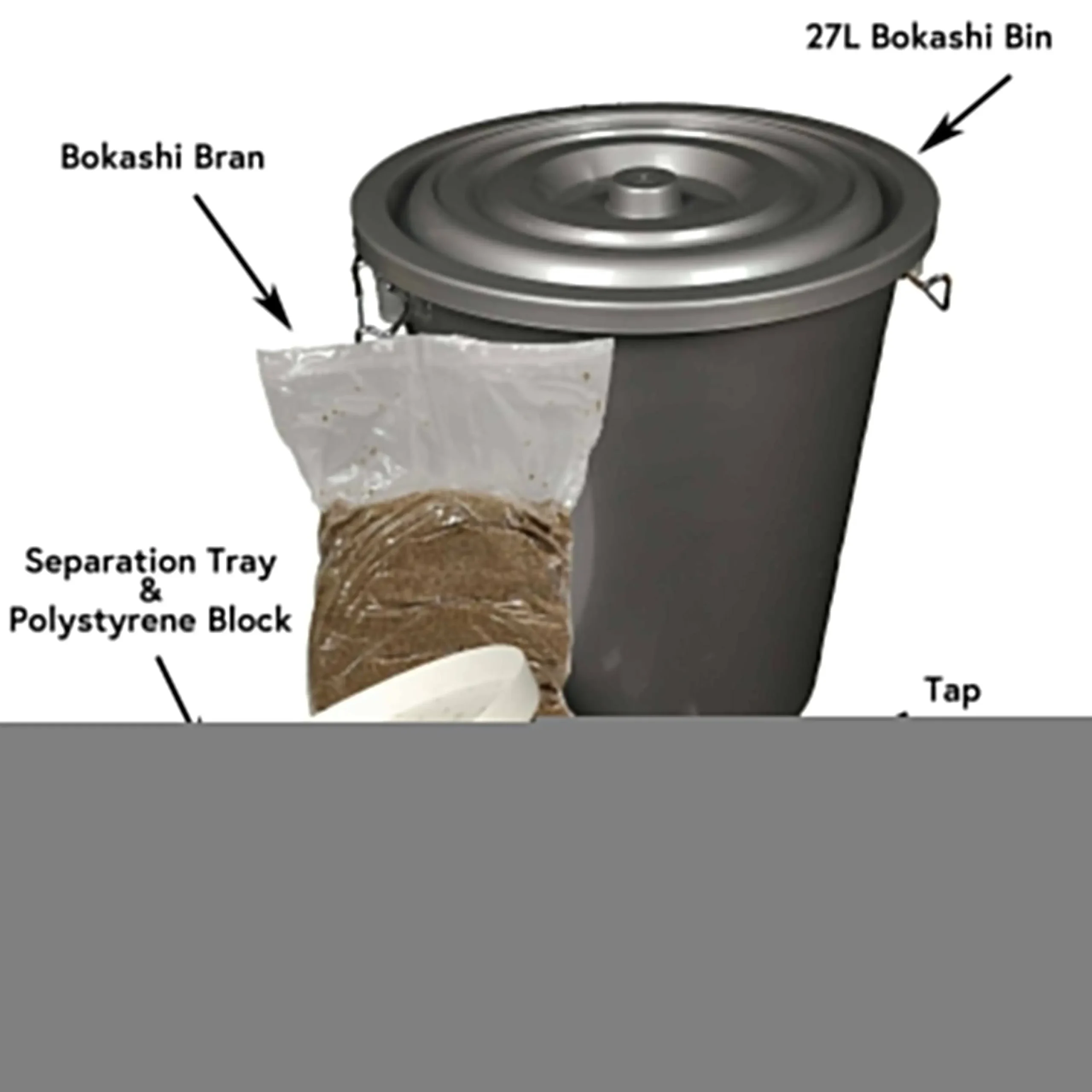 27L Single Bokashi Composter Kit 2 27L Single Bokashi Composter Kit - Image 2