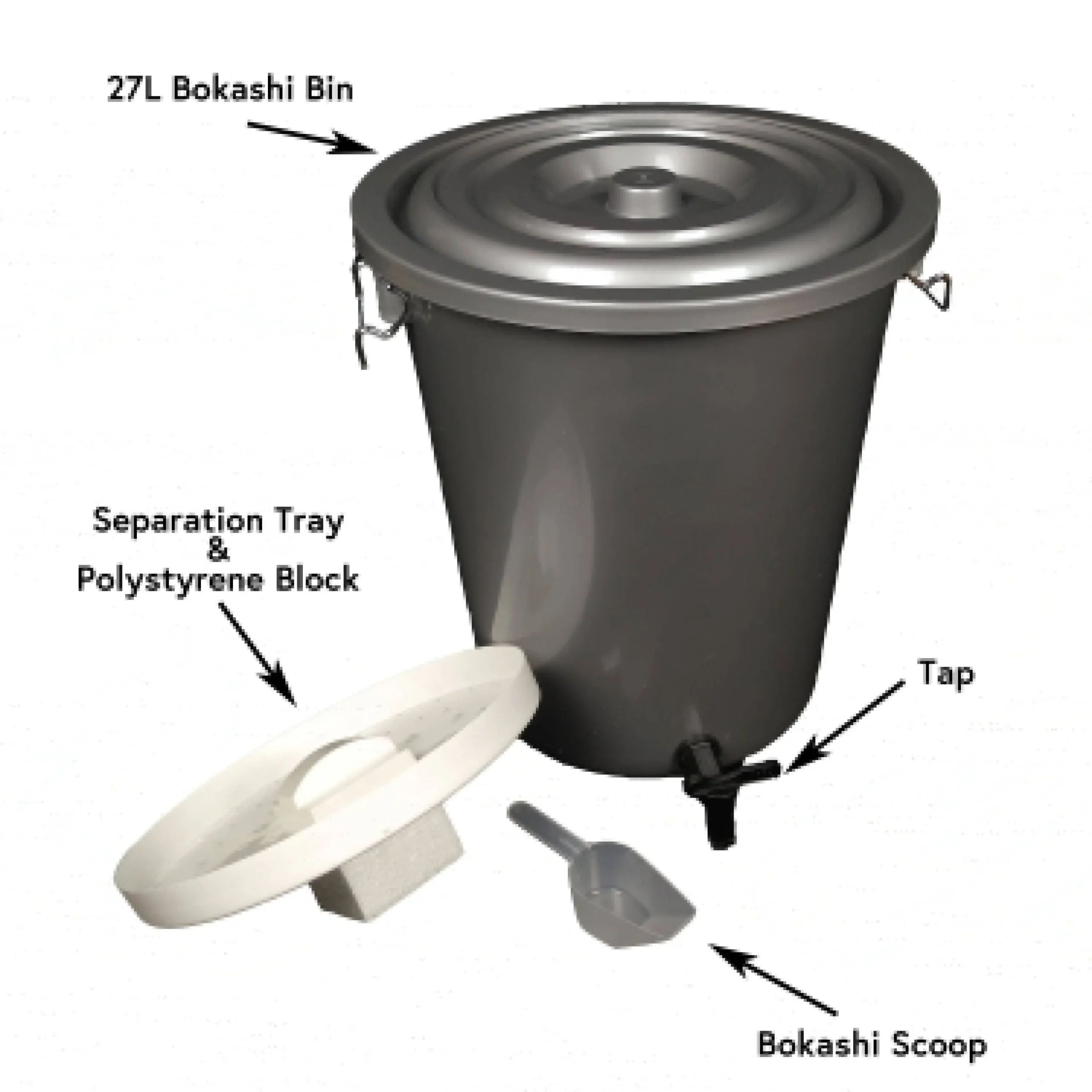 27L Single Bokashi Bin 2 27L Single Bokashi Bin - Image 2