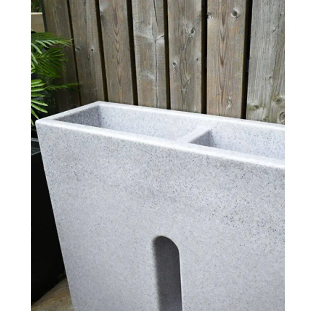 280L Slimline Water Butt Planter - White Marble 2 280L Slimline Water Butt Planter - White Marble - Image 2