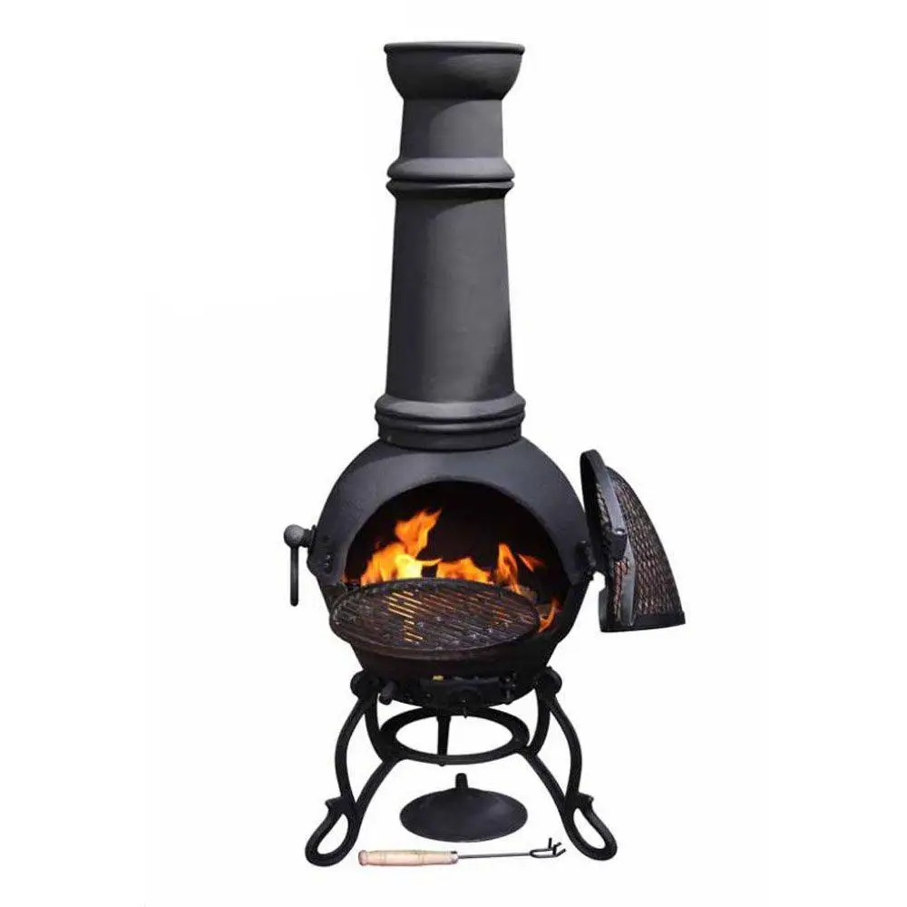 Toledo XL Cast Iron Black Chimenea 2 Toledo XL Cast Iron Black Chimenea - Image 2