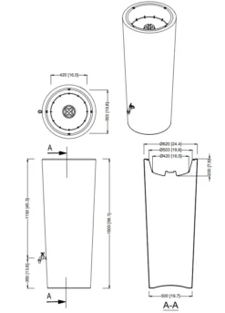 350L Natura 2 In 1 Water Tank With Planter - Sahara Beige -Garden Hearth 3 4574 5 6 and 7 350 natura 3 png