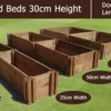 30cm High Double Raised Beds - Blackdown Range - 25cm Wide