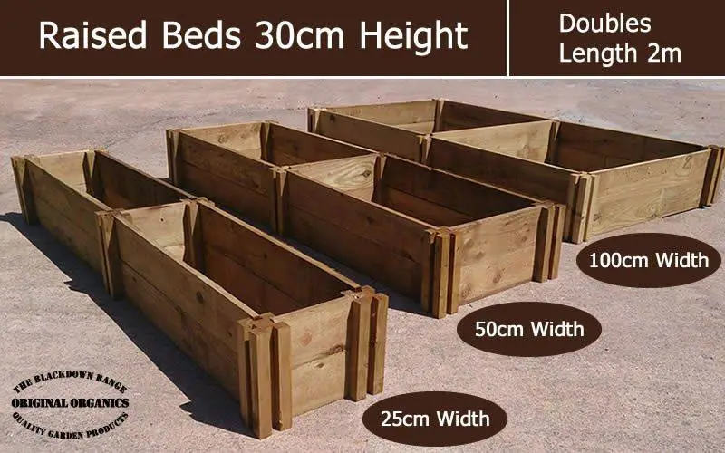 30cm High Double Raised Beds - Blackdown Range - 100cm Wide 2 30cm High Double Raised Beds - Blackdown Range - 100cm Wide - Image 2