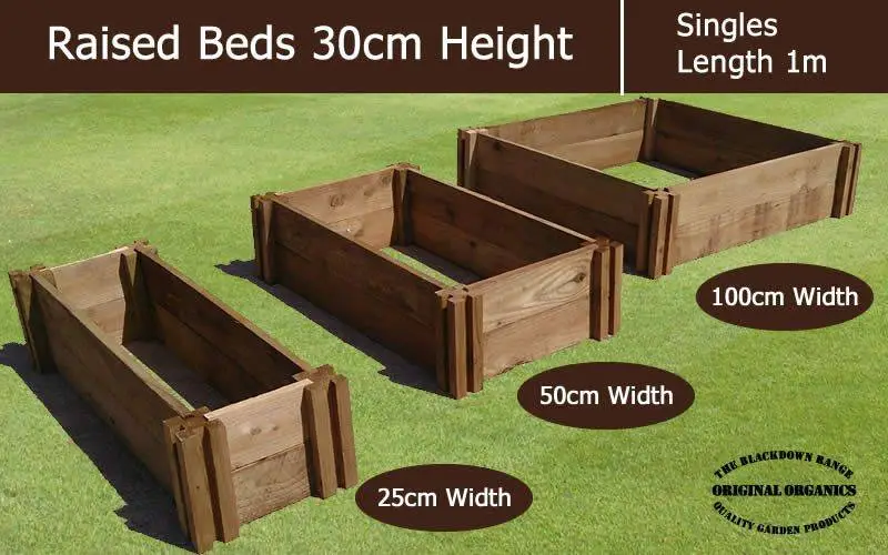 30cm High Single Raised Beds - Blackdown Range - 100cm Wide 1 30cm High Single Raised Beds - Blackdown Range - 100cm Wide