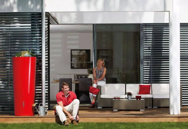 350L Opulent Colour 2 In 1 Water Tank With Planter - Tomato Red 5 350L Opulent Colour 2 In 1 Water Tank With Planter - Tomato Red - Image 5