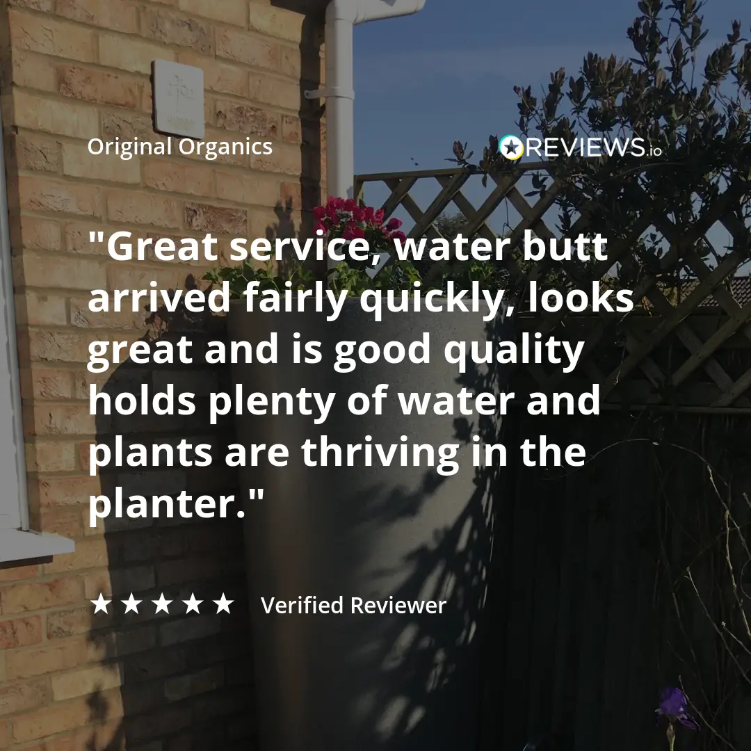 380L Garden Planter Water Butt Millstone Grit With Tap Kit & Diverter 4 380L Garden Planter Water Butt Millstone Grit With Tap Kit & Diverter - Image 4