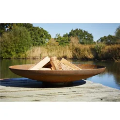 Curved Firebowl - Corten Steel 9 Curved Firebowl - Corten Steel -Garden Hearth 3 21 png