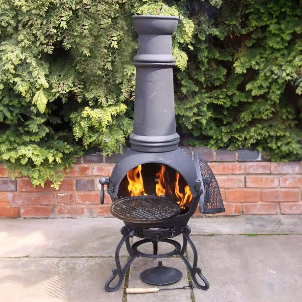 Toledo XL Cast Iron Black Chimenea 1 Toledo XL Cast Iron Black Chimenea