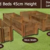 45cm High Double Raised Beds - Blackdown Range - 50cm Wide