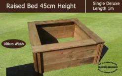 45cm High Single Deluxe Raised Bed - Blackdown Range