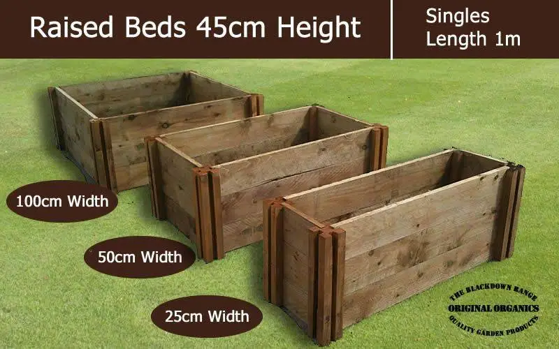 45cm High Single Raised Beds - Blackdown Range - 100cm Wide 1 45cm High Single Raised Beds - Blackdown Range - 100cm Wide