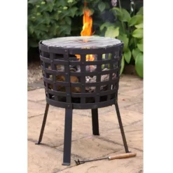 Aragon Cast Iron Fire Basket With Grill