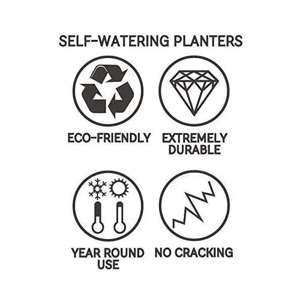 50cm Sonata Self Watering Recycled Rubber Plant Pot Slate 5 50cm Sonata Self Watering Recycled Rubber Plant Pot Slate - Image 5