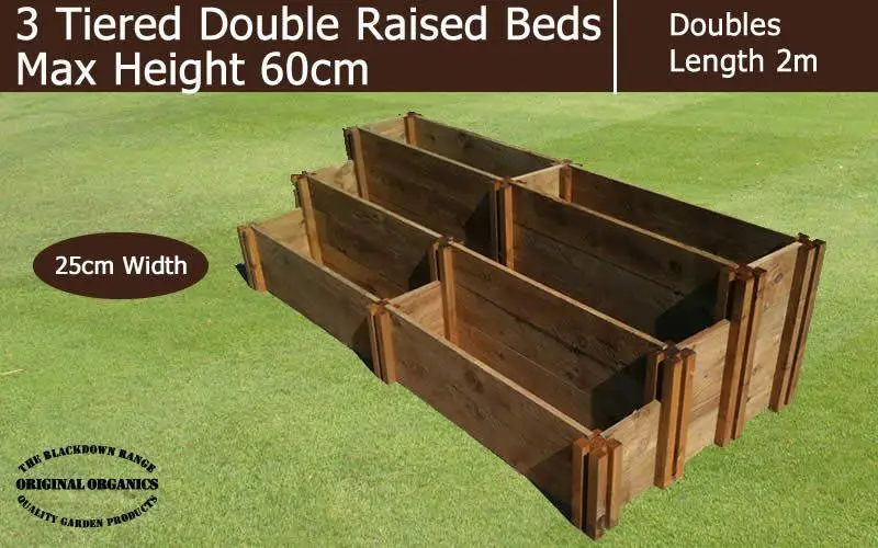 60cm High 3 Tiered Double Raised Beds - Blackdown Range - 50cm Wide 1 60cm High 3 Tiered Double Raised Beds - Blackdown Range - 50cm Wide