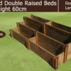 60cm High 3 Tiered Double Raised Beds - Blackdown Range - 100cm Wide