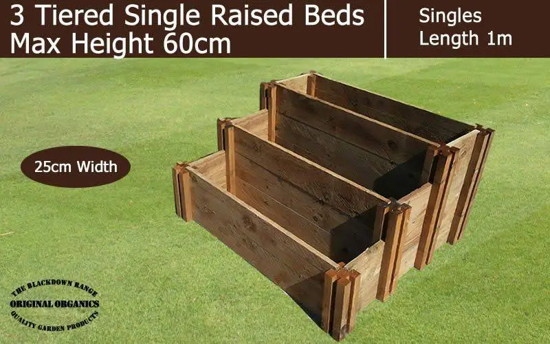 60cm High 3 Tiered Single Raised Beds - Blackdown Range - 50cm Wide 1 60cm High 3 Tiered Single Raised Beds - Blackdown Range - 50cm Wide