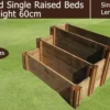 60cm High 3 Tiered Single Raised Beds - Blackdown Range - 100cm Wide