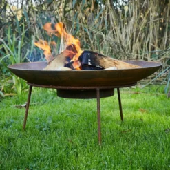 Curved Firebowl - Corten Steel 12 Curved Firebowl - Corten Steel -Garden Hearth 6 4 png
