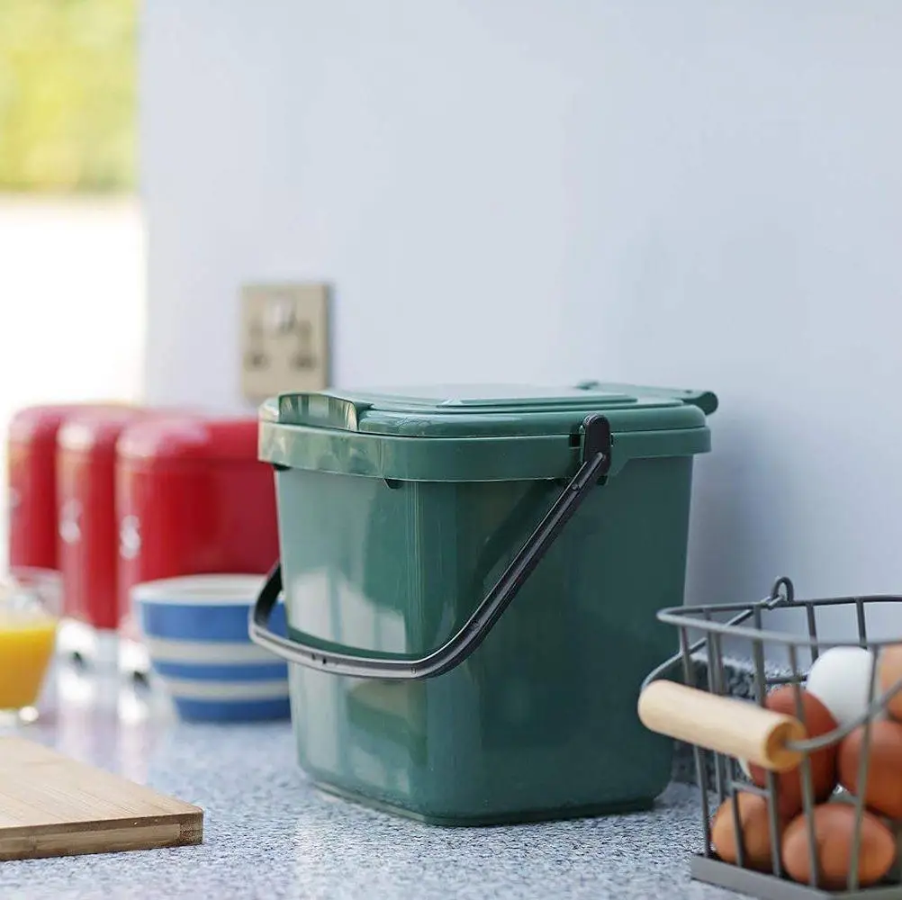 Recycled Plastic 7ltr Green Kitchen Caddy 1 Recycled Plastic 7ltr Green Kitchen Caddy