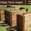 75cm High Single Raised Beds - Blackdown Range - 100cm Wide