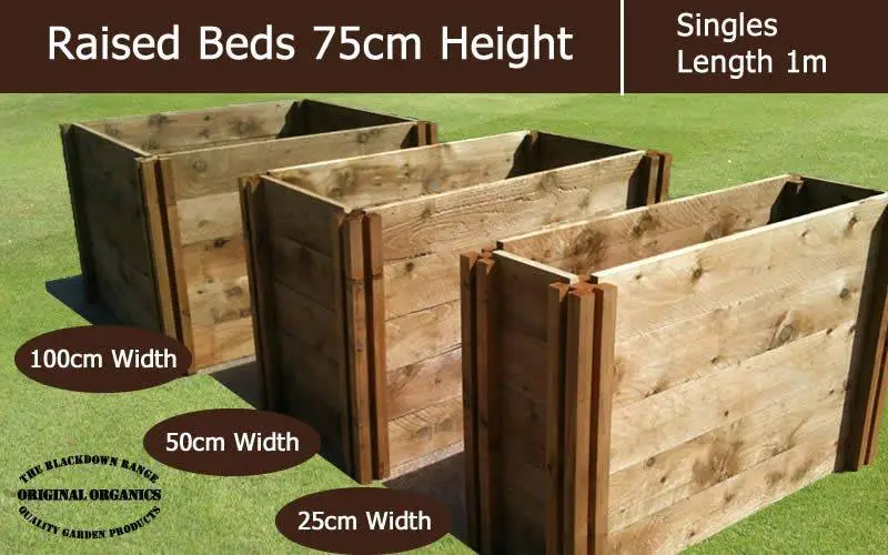 75cm High Single Raised Beds - Blackdown Range - 100cm Wide 1 75cm High Single Raised Beds - Blackdown Range - 100cm Wide