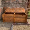 800 Litre Blackdown Range Double Standard Wooden Composter With Lids