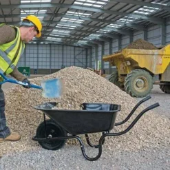 Draper 85L Metal Tray Contractors Wheelbarrow -Garden Hearth 82755 bwbiu2 jpg