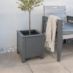 Florenity Grigio Grey Square Planter