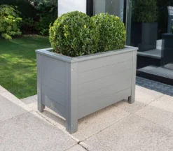 Florenity Grigio Grey Rectangular Planter