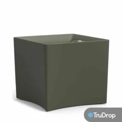 TruDrop Pinch 37" Planter Olive Includes AR05 Caster System Stand With Locking Wheels