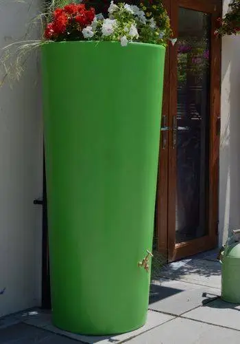 380L Garden Planter Water Butt Apple Green With Tap Kit & Diverter 1 380L Garden Planter Water Butt Apple Green With Tap Kit & Diverter