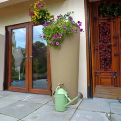 380L Garden Planter Water Butt Sandstone With Tap Kit & Diverter