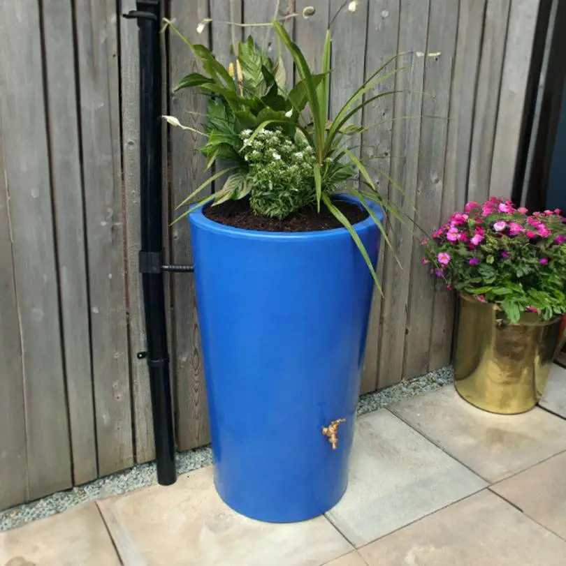 180L Garden Planter Water Butt Blue 1 180L Garden Planter Water Butt Blue