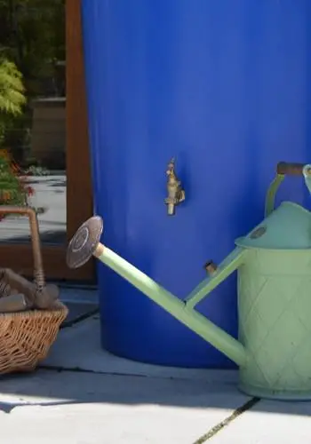 380L Garden Planter Water Butt Blue With Tap Kit & Diverter 2 380L Garden Planter Water Butt Blue With Tap Kit & Diverter - Image 2