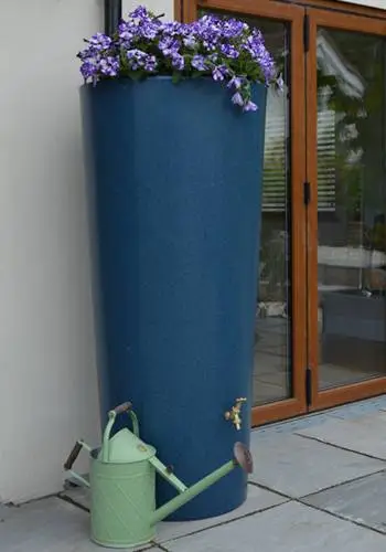 380L Garden Planter Water Butt Bluestone With Tap Kit & Diverter 2 380L Garden Planter Water Butt Bluestone With Tap Kit & Diverter - Image 2