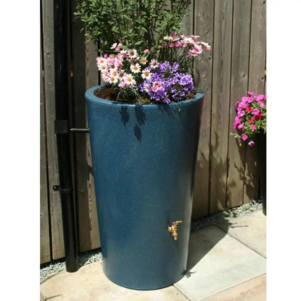 180L Garden Planter Water Butt Blue Stone 1 180L Garden Planter Water Butt Blue Stone