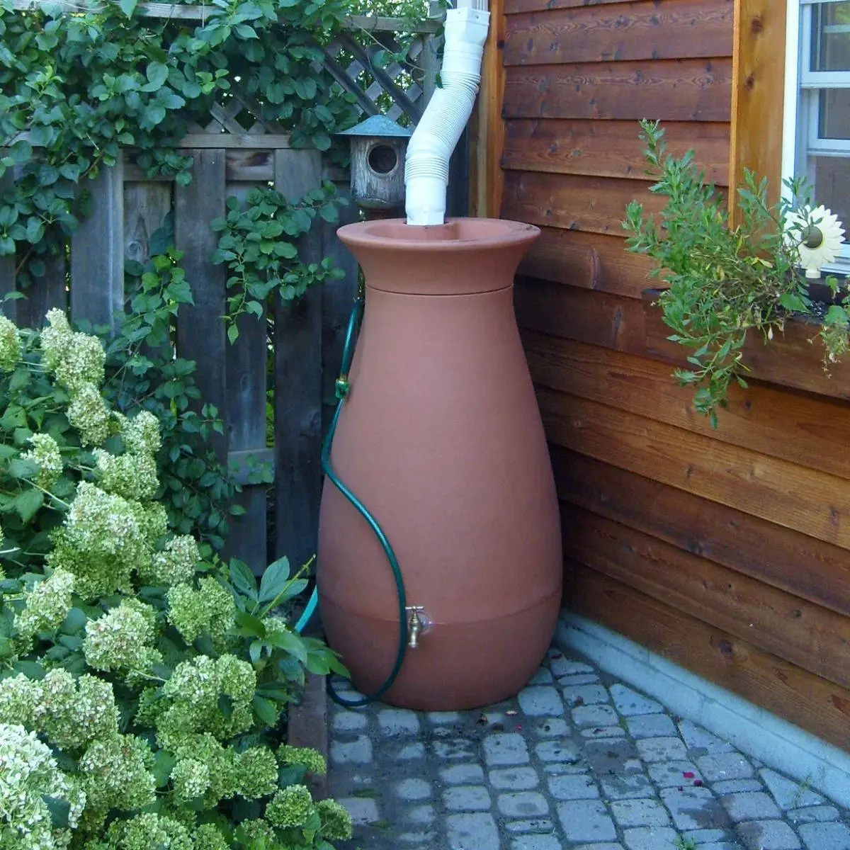 Algreen 245L Cascata Clay Effect Water Butt With Planter 1 Algreen 245L Cascata Clay Effect Water Butt With Planter