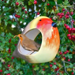 Ceramic Robin Bird Feeder