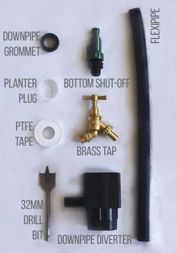 255L Metropolitan Water Butt With Planter In Sky Blue - Image 2